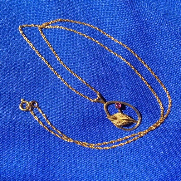 Van Dell I Pink Tourmaline 14K Gold Filled Necklace I October Birthstone - Picture 1 of 16